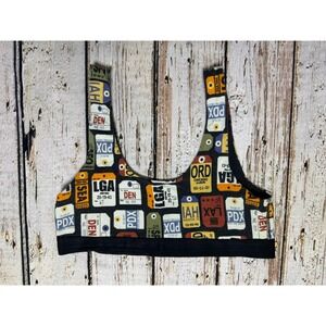Meundies UltraModal™ Core Scoop Bralette Bra Lounge Luggage Tag Print Size Large